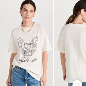 Anine Bing Milo Tee in Black Eagle